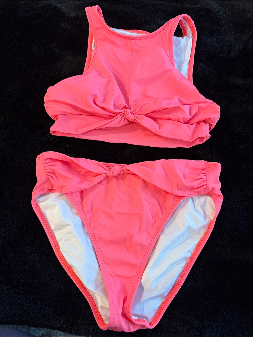 VENUS coral Knot-Front Two-Piece women Swim Set size small